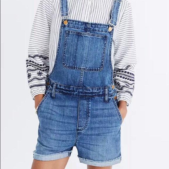 Madewell Other - Madewell Adirondack shortall bib overall shorts in Dawkins wash NWT
